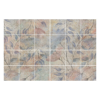 Samolepka na dlaždice Jemné listy na pozadí