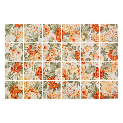 Nálepka na dlaždice Květinový motiv v pastelových barvách