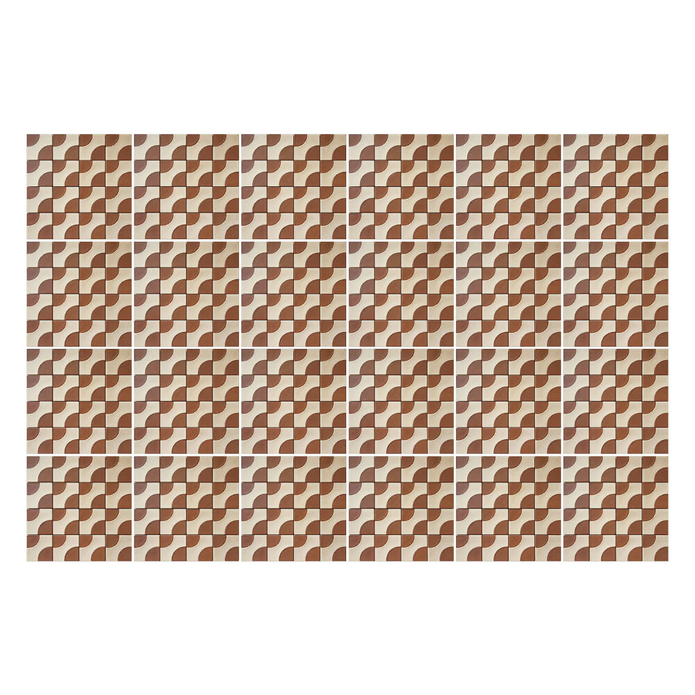 Nálepka na dlaždice Vlny v geometrickém uspořádání