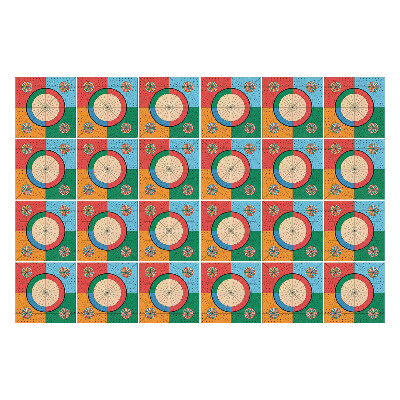 Nálepka na dlaždice Barevné retro dlaždice