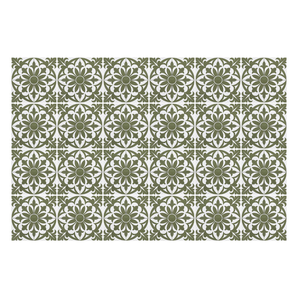 Samolepka na dlaždice Květinový motiv v síťovině