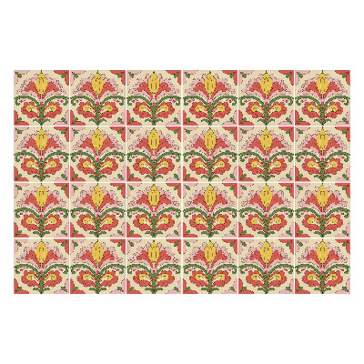 Samolepka na dlaždice Květinové ornamenty v aranžmá