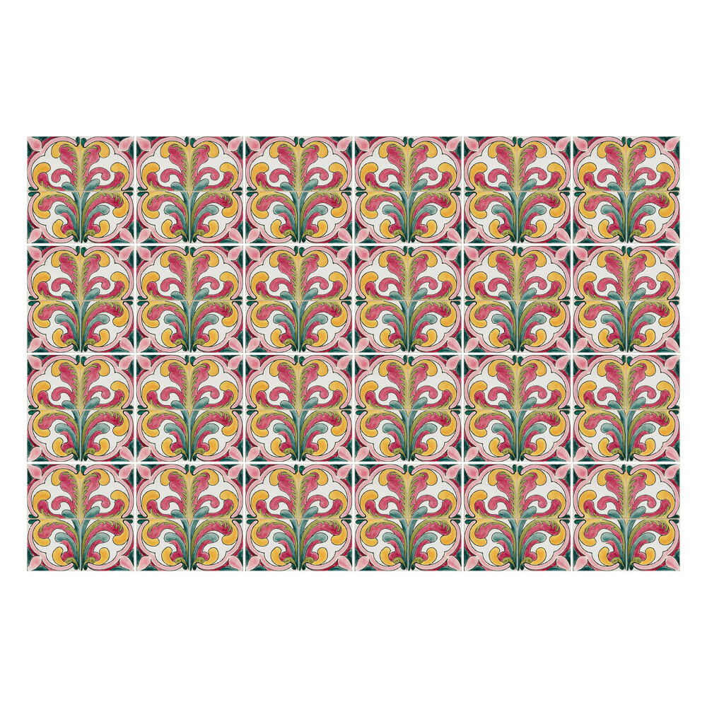 Nálepka na dlaždice Květinové motivy v aranžmá