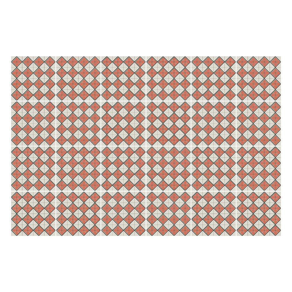 Nálepka na dlaždice Prostorové kosočtverce a čtverce