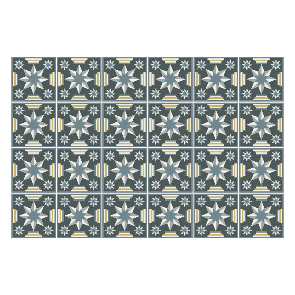 Nálepka na dlaždice Geometrické hvězdy a čáry