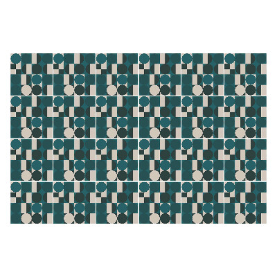 Nálepka na dlaždice Geometrie kruhů a obdélníků