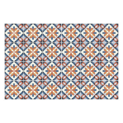 Samolepka na dlaždice Květinové motivy v síťovině