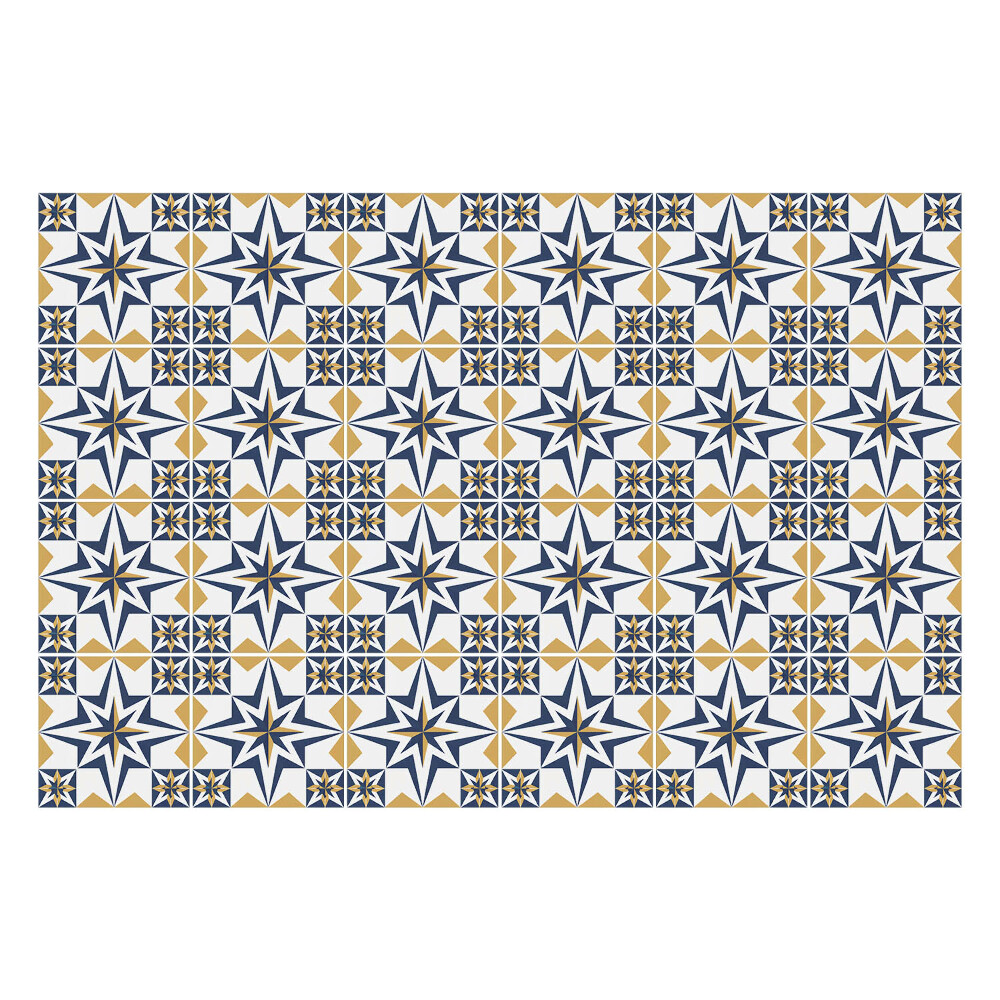 Nálepka na dlaždice Symetrické hvězdy a kosočtverce