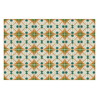 Samolepka na dlaždice Kruhy s paprsky