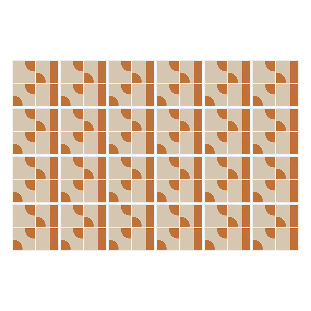 Nálepka na dlaždice Geometrické tvary v mřížce