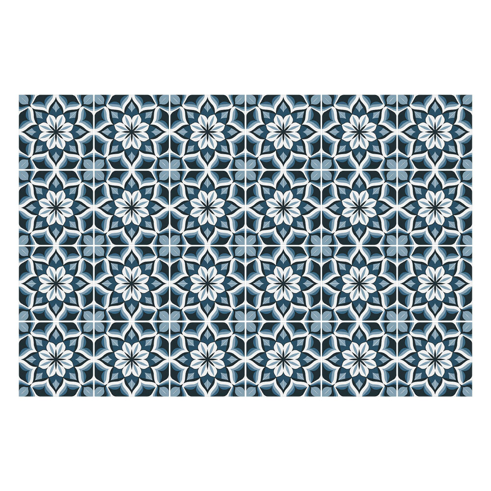 Samolepka na dlaždice Květinový motiv v síťovině