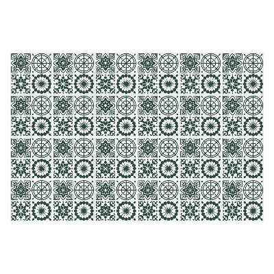 Samolepka na dlaždice Geometrické květiny a kruhy