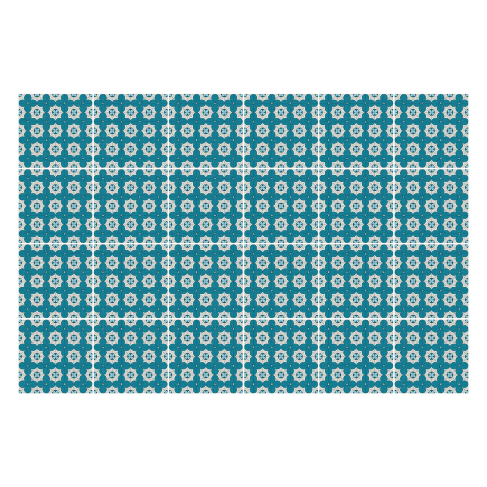 Samolepka na dlaždice Geometrické květiny v síťovině