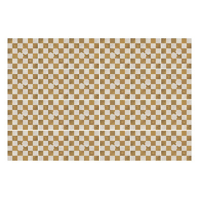 Nálepka na dlaždice Šachovnice s květinovým motivem