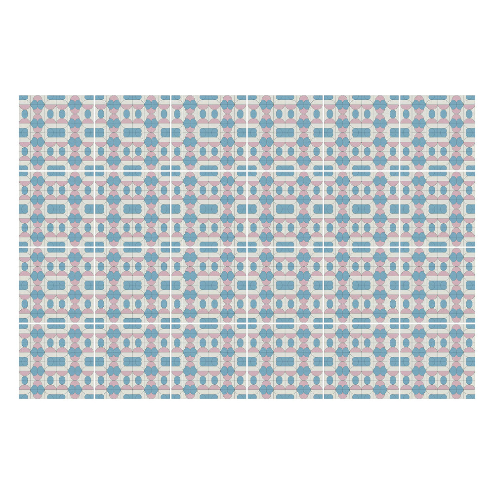 Samolepka na dlaždice Geometrické tvary v rozvržení