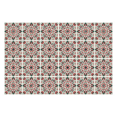 Samolepka na dlaždice Květinový motiv s listy