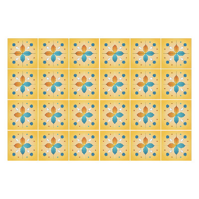 Nálepka na dlaždice Květinové motivy v síťovině