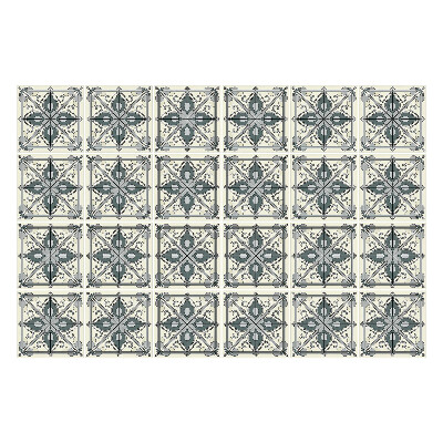 Samolepka na dlaždice Květinové ornamenty v síťovině