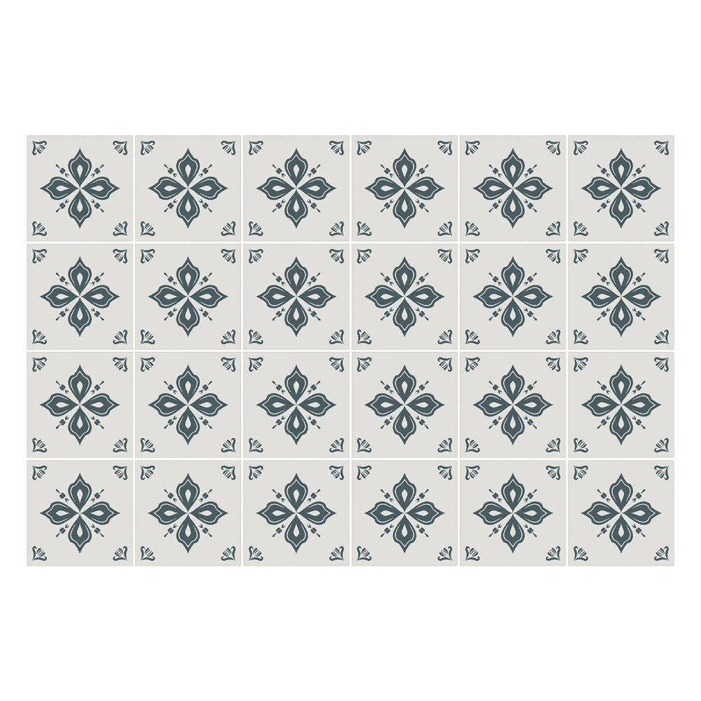 Samolepka na dlaždice Květinové ornamenty v síťovině