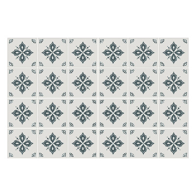 Samolepka na dlaždice Květinové ornamenty v síťovině