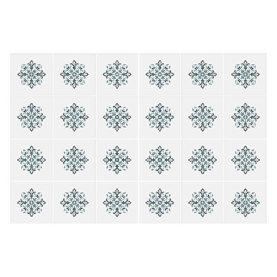 Nálepka na dlaždice Květinový motiv v síťovině