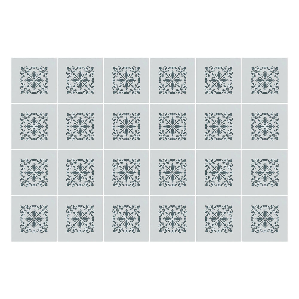 Samolepka na dlaždice Květinové ornamenty v síťovině