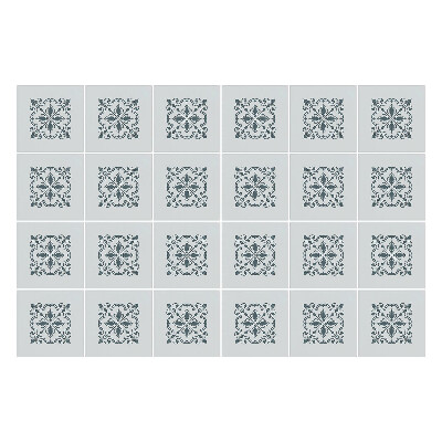 Samolepka na dlaždice Květinové ornamenty v síťovině