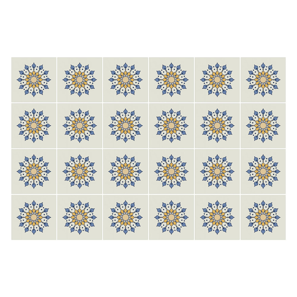 Samolepka na dlaždice Květinové motivy