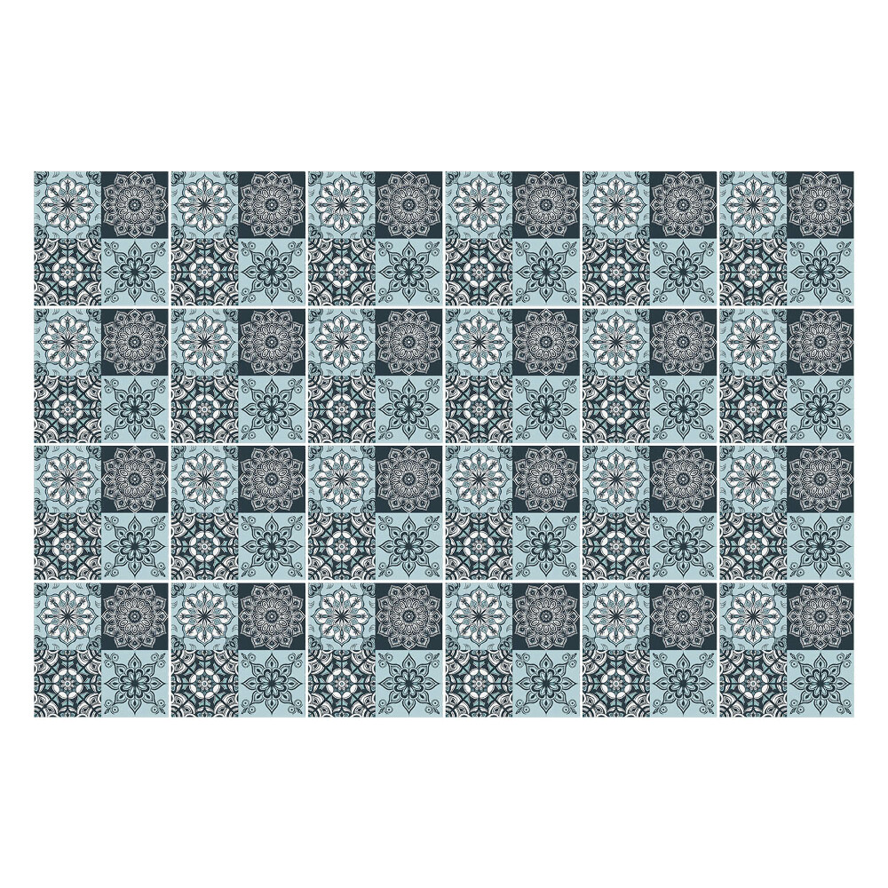 Samolepka na dlaždice Květinové ornamenty