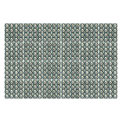 Nálepka na dlaždice Geometrické kosočtverce a listy