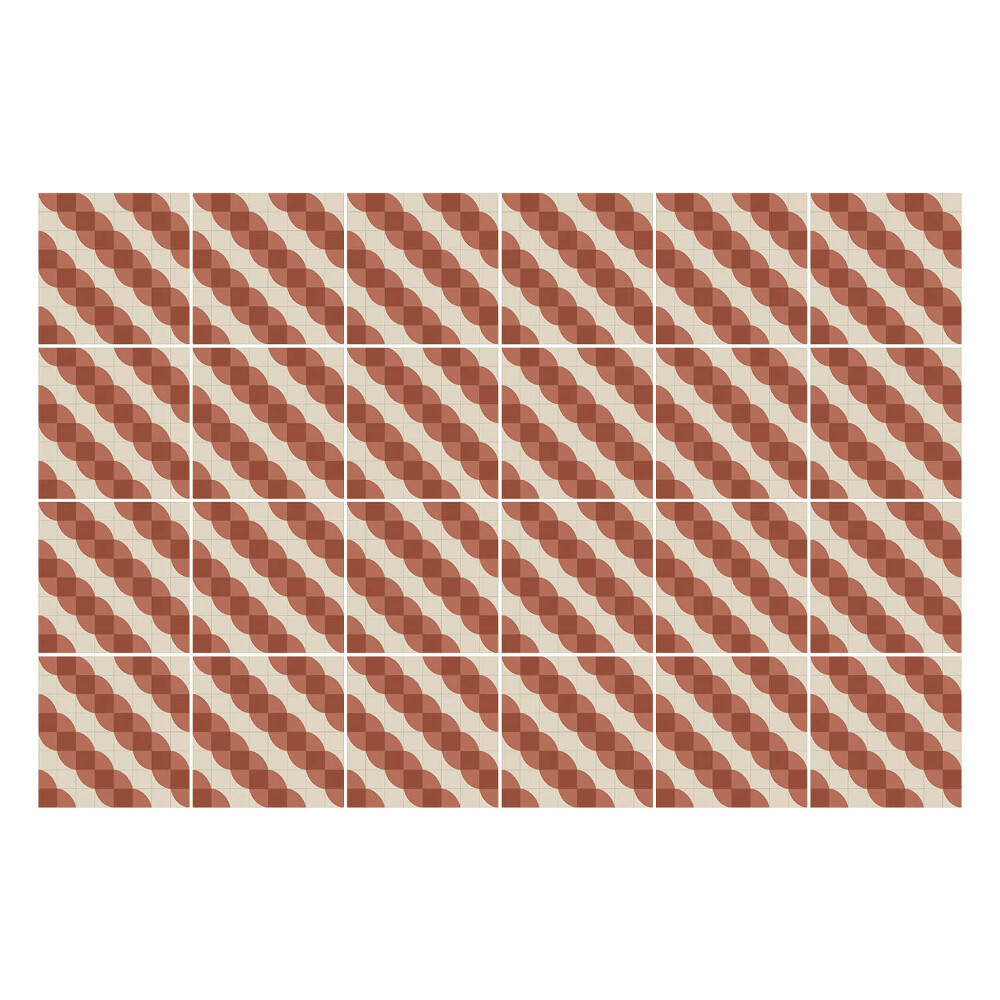 Samolepka na dlaždice Vlny v diagonálním vzoru