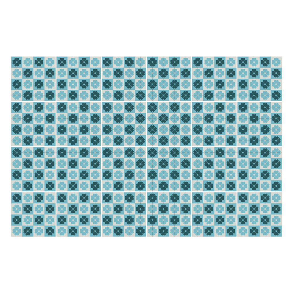 Samolepka na dlaždice Mozaika drobných květin