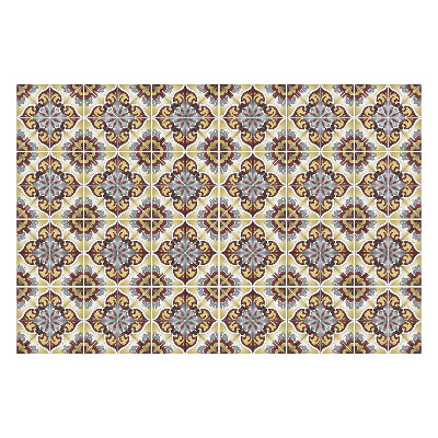 Samolepka na dlaždice Květinový motiv s ornamenty