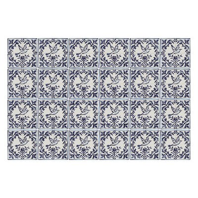 Samolepka na dlaždice Ptáci mezi vegetací