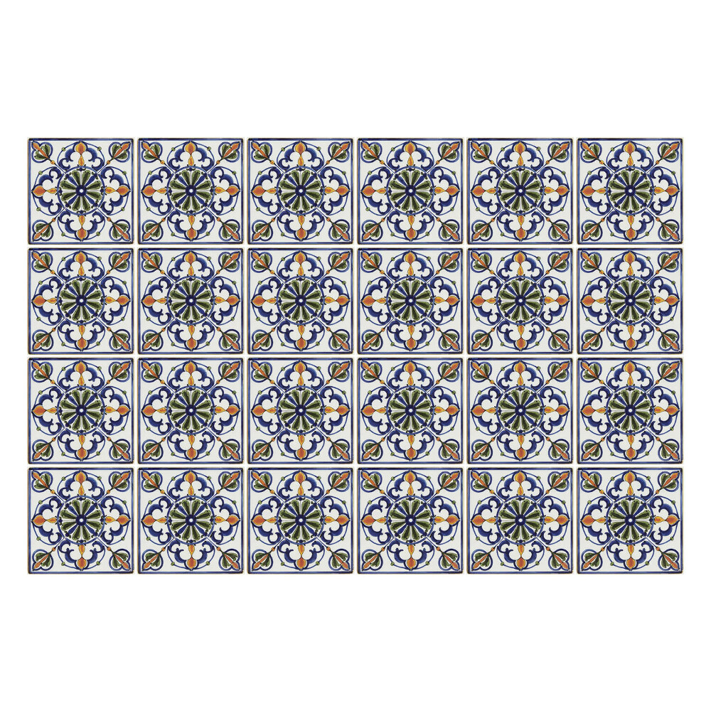 Nálepka na dlaždice Květinové ornamenty v síťovině