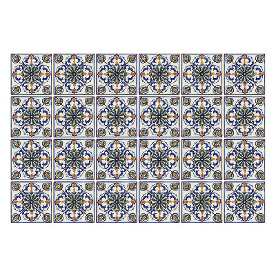 Nálepka na dlaždice Květinové ornamenty v síťovině