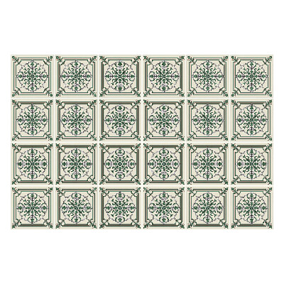 Samolepka na dlaždice Květinové ornamenty v rámu