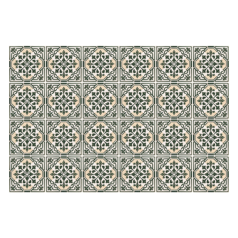 Samolepka na dlaždice Květinové dlaždice