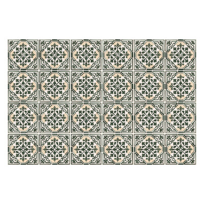 Samolepka na dlaždice Květinové dlaždice