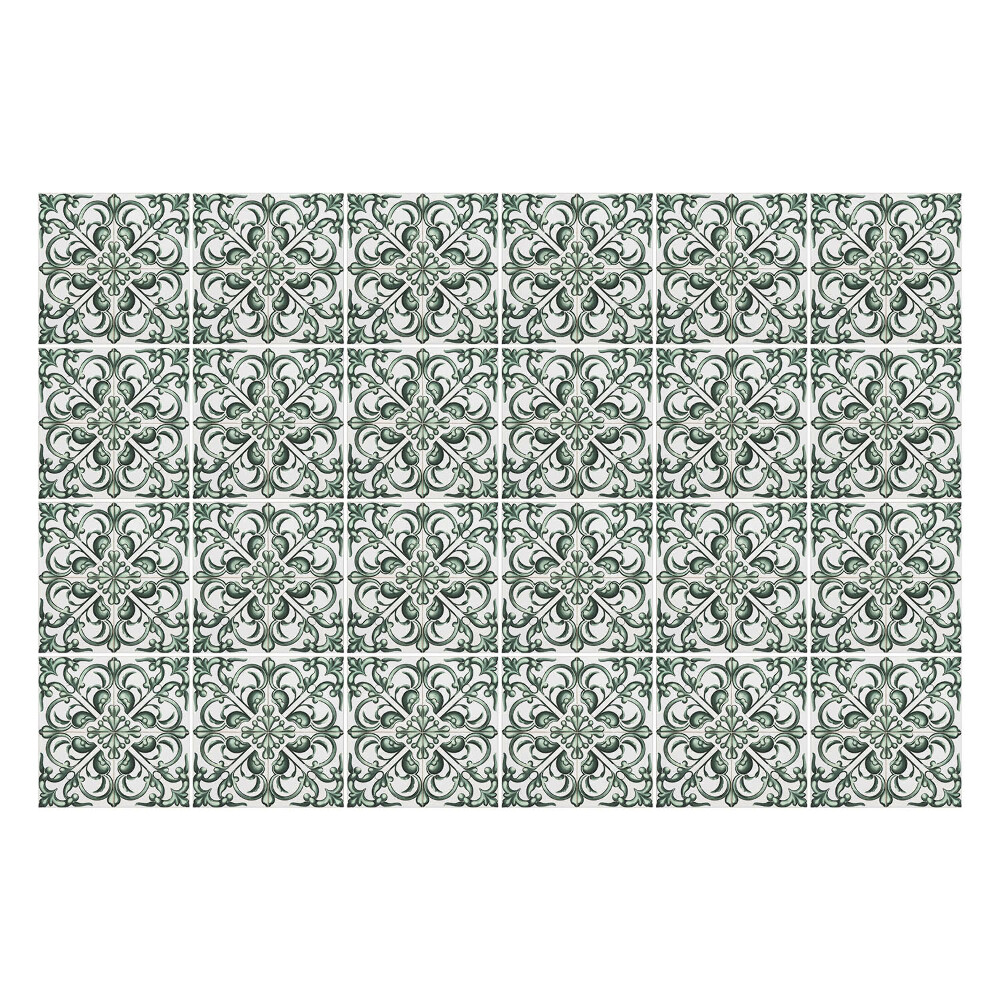 Nálepka na dlaždice Květinové ornamenty v síťovině