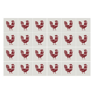 Nálepka na dlaždice Folklorní slepice