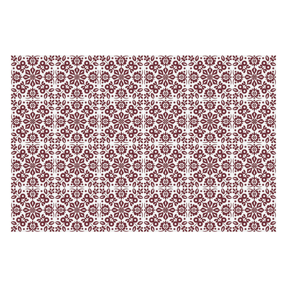 Nálepka na dlaždice Folklorní motiv s listy