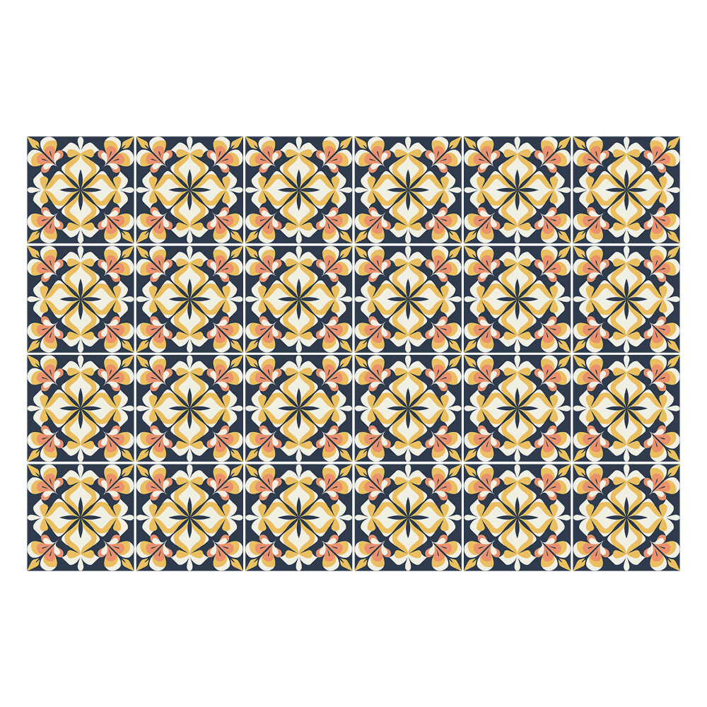 Nálepka na dlaždice dekorativní motiv v mřížce