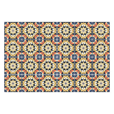 Nálepka na dlaždice Květinové motivy v síťovině