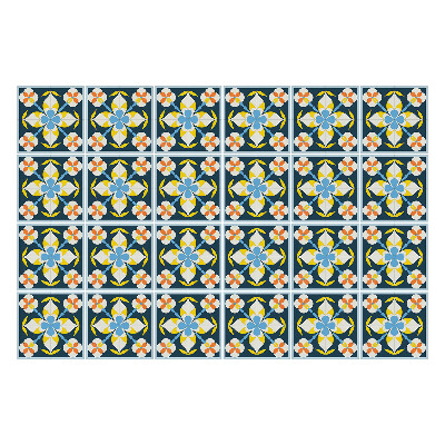 Samolepka na dlaždice Retro vintage dlaždicový vzor