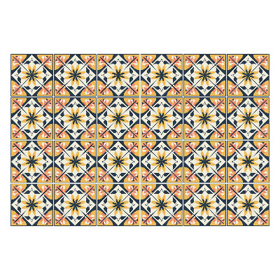 Nálepka na dlaždice Květinové symetrie v aranžmá