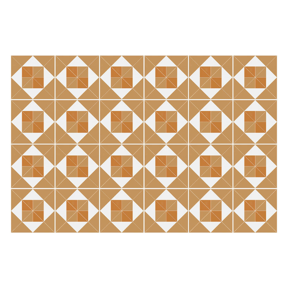 Nálepka na dlaždice Geometrie čtverců a kosočtverců