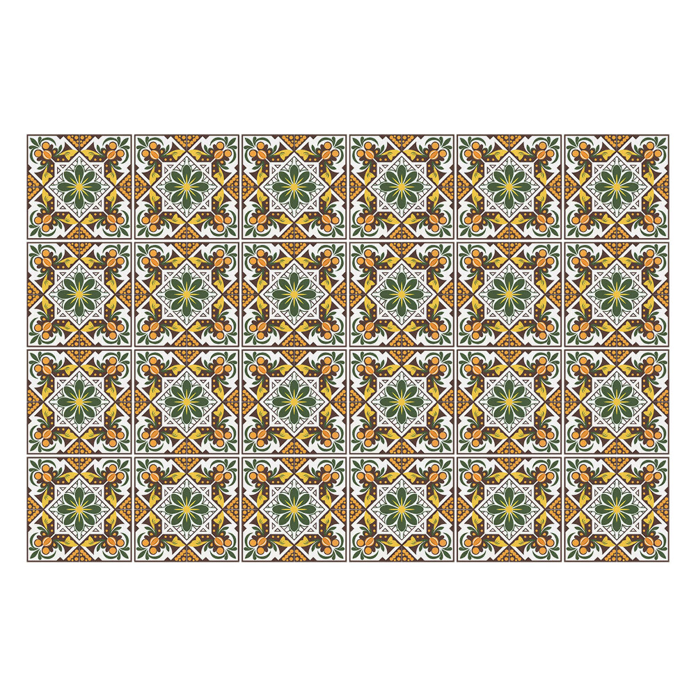 Samolepka na dlaždice Bohatě zdobené dlaždice