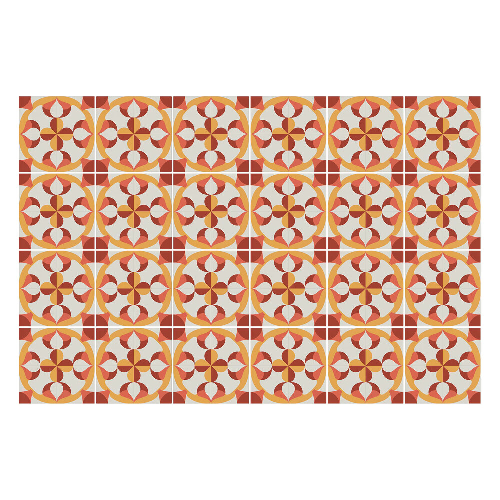 Samolepka na dlaždice Vzor s kruhy