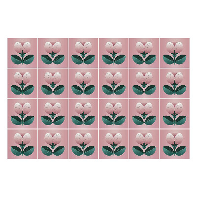 Nálepka na dlaždice Květinové ilustrace